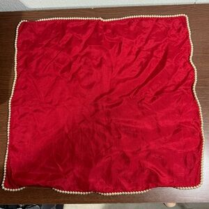 Vintage Silk Pearl Trim Scarf Chateu et cie New York